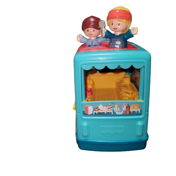 Fisher-Price Little People Serve It Up Food Truck W/ 3 Figures Musical & Sounds - Picture 4 of 11